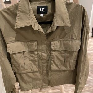 NWOT KUT from the Kloth Olive/Army Green Utility Shacket/Jacket - Women’s Large